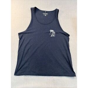 Chubbies Mens Tank  Top Size XXL Blue The Weekend Has Arrived Palm Trees